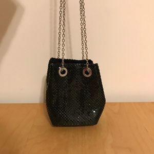 Black Mesh Jessica McClintock Evening Bag Purse